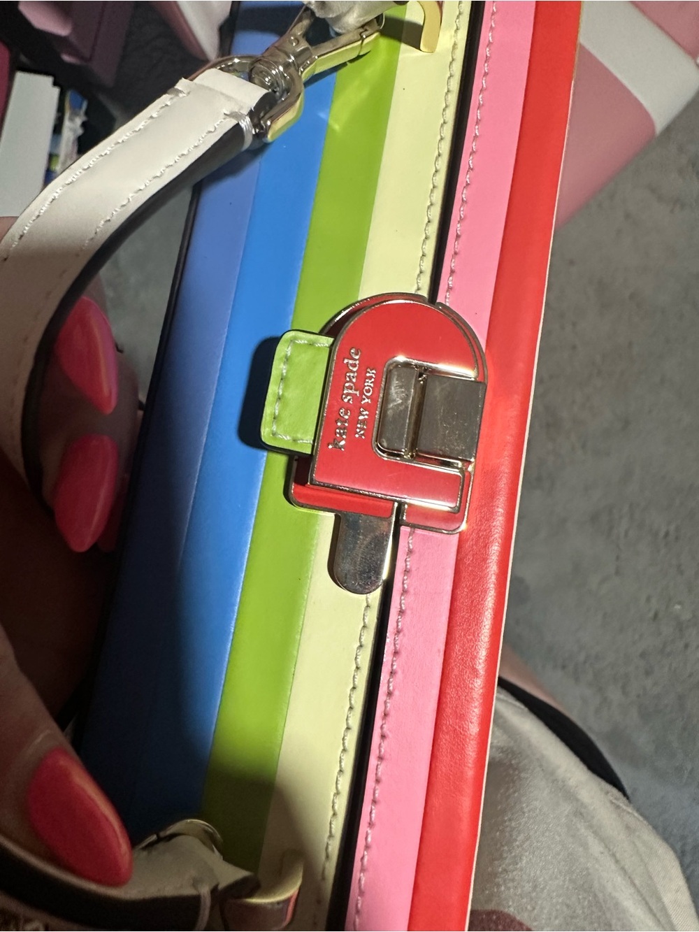 kate spade White Multi Ice Pops Crossbody Box Bag - Picture 4 of 5